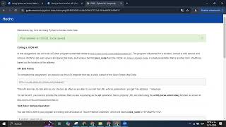 Using a Geo Location API  Using Python to Access Web Data  ISC Python [upl. by Bast864]