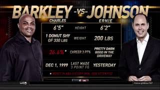 Inside the NBA Barkley vs Johnson 3 Point Contest  Inside the NBA  NBA on TNT [upl. by Nnylg]