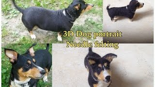 How to make needle felt realistic dog animal Kaip nuvelti realistiska suniuka is vilnos [upl. by Hutson826]