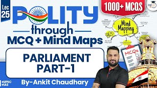 UPSC Polity Through MCQ  Polity Lecture 25 Parliament Part1  UPSC CSE StudyIQ [upl. by Raff]