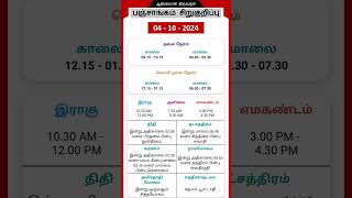 Today Tamil Calendar l Nalla Neram amp Panchangam l October 4 2024 l panchangam nallaneram [upl. by Etnoel989]