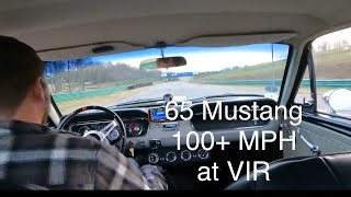 Ford mustang fastback 1965 v8 side exit exhaust flying by at wide open throttle 100MPH at Track day [upl. by Berte]