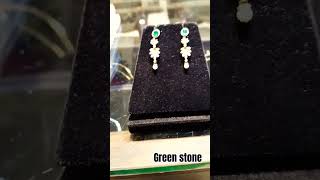 Greenstone diamond earringsshort light [upl. by Negaet]