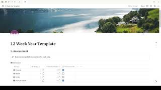 12 Week Year Planner Notion Template Free Notion Template [upl. by Shornick]