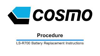 LSR700 Battery Replacement Procedure [upl. by Aborn]