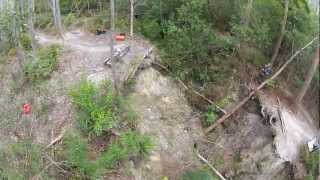 Big downhill jumping at south hobart with a GoPro Quadcopter [upl. by Ailin]