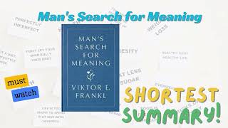 Exploring the Key Themes of Mans Search for Meaning by Viktor E Frankl bookformotivation [upl. by Kowalski947]