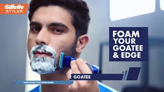 How to style your beard and edge Goatee with Gillette [upl. by Ellenahs]