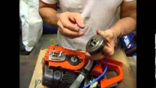 Chainsaw Repair  How to Replace the Clutch and Oil Pump on a Chainsaw [upl. by Ayim]