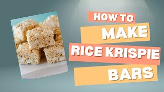 Here Is The BEST EVER Rice Krispies Bar Recipe [upl. by Ahsenra]