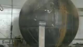 Explosively hydroforming a steel sphere [upl. by Annoj]