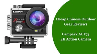 Cheap Chinese Outdoor Gear Reviews Campark ACT74 4K Action Camera [upl. by Atreb]