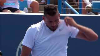 Nick Kyrgios MASSIVE secondserve ace to save match point  Cincinnati 2018 [upl. by Wendall814]