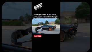 Never race a Lamborghini with no back bumper🔥 shorts trending lamborghini automobile funny fyp [upl. by Nacul623]