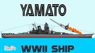 IJN Yamato battleship sinking Animated 1945 WWII [upl. by Malinowski]