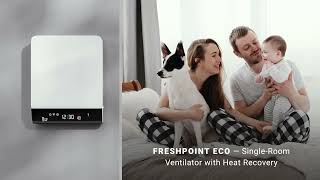 Freshpoint Eco  Smart HRV unit for singleroom ventilation [upl. by Naillig303]