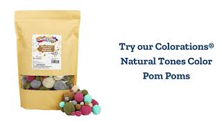 Colorations® Natural Tones Color Pom Poms  300 Pc [upl. by Anoif222]