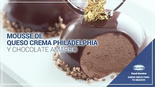 Técnica para incorporar el QUESO CREMA PHILADELPHIA en un MOUSSE CHOCOLATE AMARGO [upl. by Naresh728]