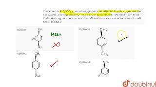 An optically active compound A with molecular formula C6H14 undergoes catalytic [upl. by Kentiggerma]