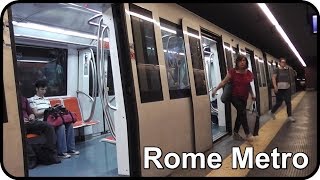 2 x Metro Trains  Ottaviano Station Rome [upl. by Vassell737]