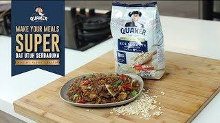 QUAKER ROLLED OAT  Resep NASI GORENG OAT [upl. by Ayiram]