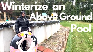 How to Winterize an Above Ground Pool with a Center Drain [upl. by Eimrots]