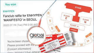 How I bought concert tickets in Korea Global Interpark online  Winning Enhypens lottery raffle [upl. by Zacharie]