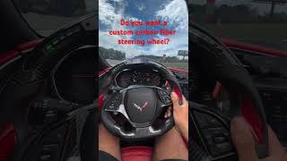 Custom carbon fiber steering wheel factory carbonfiber steeeringwheel corvette chevrolet [upl. by Neeka]