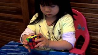 2 years old girl Youngest Rubiks Cube Solver 70 seconds [upl. by Ojyllek927]