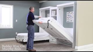 Bedder Way Twin Murphy Bed Operation Example [upl. by Nnyliram]