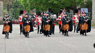 Irish Guards and Scots Mounting the Guard at Holyrood Palace on 25th May 2023 [upl. by Heid]