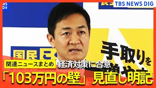 【年収103万円の壁】国民民主党 経済対策で自公と「大筋合意」へ地方からは懸念の声も「総務省が全国知事会に工作」玉木代表の発言に波紋 など（関連ニュースまとめ） [upl. by Inavihs399]