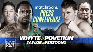 Fight Camp 4 Whyte vs Povetkin Taylor vs Persoon 2 amp undercard Press Conference [upl. by Gilliam]