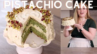 Pistachio Cake with Pistachio Buttercream  Bonni Bakery [upl. by Ahsatak108]