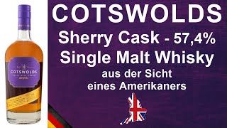 Cotswold Sherry Cask mit 574 Single Malt English Whisky Verkostung von WhiskyJason [upl. by Yanarp]