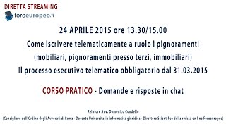 Come iscrivere telematicamente a ruolo i pignoramenti Il processo esecutivo telematico obbligatorio [upl. by Germaun]