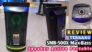 Review Sanken Speaker Active Portable SMB500X MaxBass Review sanken speaker smb500x [upl. by Elauqsap]