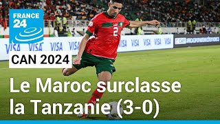 CAN 2024  le Maroc surclasse la Tanzanie 30 • FRANCE 24 [upl. by Anse]