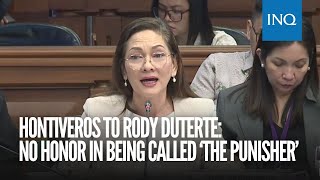 Hontiveros to Rody Duterte No honor in being called ‘The Punisher’ [upl. by Cordelia]