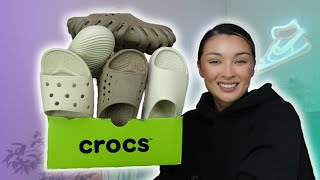 I BOUGHT ALL THE CROCS SLIDES Review amp On Foot [upl. by Yraillih]