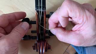 How to properly install Aquila gut strings on a baroque Violin [upl. by Chak]