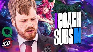 COACH SUBS INTO THE LCS  FLY VS 100T  CAEDREL [upl. by Leavy]