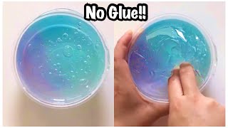 Mouth Wash Slime ☔️ Simple And Easy No Glue Mouth Wash Slime Recipe [upl. by Atekihs403]