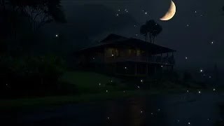 Summer nature sounds at night fireflies and crickets  relaxing nature to sleep [upl. by Krute]