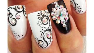 Decoracion de uñas con gelish y piedras [upl. by Vento]