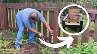 These Modern Adirondack Chairs turned out great repurposed fence [upl. by Ycrep18]