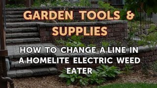 How to Change a Line in a Homelite Electric Weed Eater [upl. by Mizuki931]