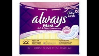 Review and absorbency test on always maxi soft and clean [upl. by Cath562]