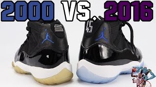 2016 vs 2000 Air Jordan 11 Space Jam Comparison [upl. by Eiryk855]