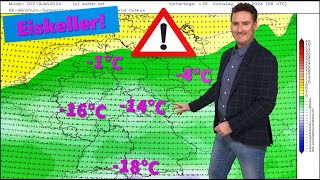 Eiszeit Gefrierschrank in der Mitte und im Süden bis zu 18 °C Ab Montag Sturm Regen Tauwetter [upl. by Owades218]